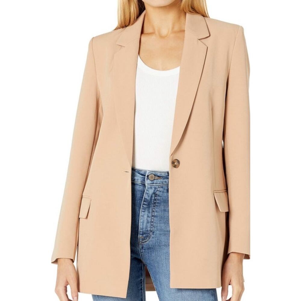 The Drop Blake One Button Long Sleeve Workwear Blazer US Womens L New